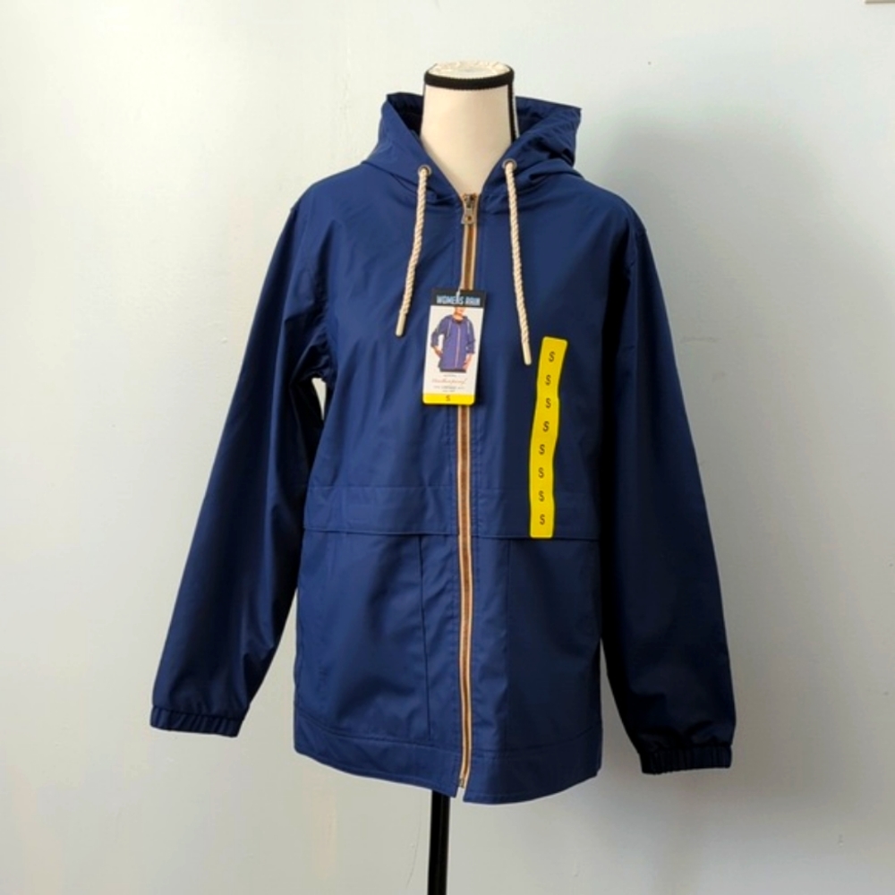 Weatherproof Vintage Women's Waterproof Rain Jacket in Blue - Small NWT